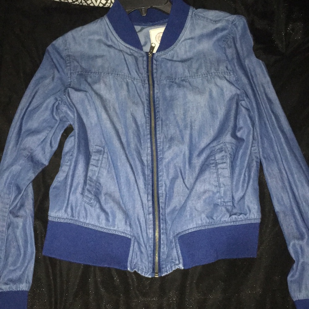 Denim bomber jacket